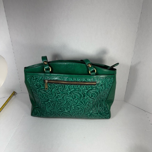 Patricia Nash Poppy ToteNash Green Tooled Leather - Picture 2 of 6